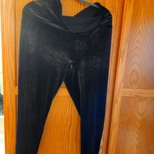 Black and gold velvet Spanx leggings size 2x